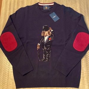 Hackett London “Dandy Harry” Sweater, Sz Mens Med.  Color Navy Harry Edition ‘21